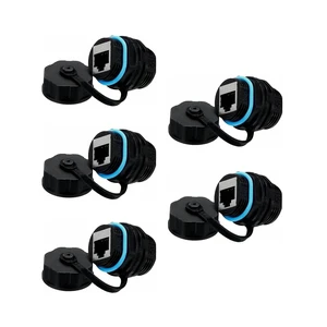 5X CAT6 Shielded RJ45 Panel Mount Coupler Bulkhead Ethernet Connector 5X CAT6 Shielded RJ45 Panel Mount Coupler Bulkhead Ethernet Connector