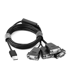 USB to Serial RS232 Cable Adapter 4 Ports DB9 Converter 9-Pin Male to Male with Hexnuts for 10/8.1/8/7/XP/Vista/Linux USB to Serial RS232 Cable Adapter 4 Ports DB9 Converter 9-Pin Male to Male with Hexnuts for 10/8.1/8/7/XP/Vista/Linux