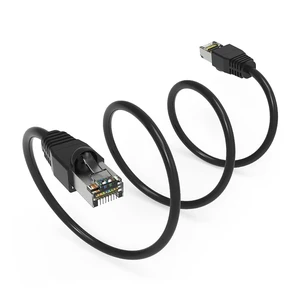 CAT. 6A Ethernet 4 Twisted Pairs, 26 AWG, 10G, Bandwidth up to 550 MHz. RJ45 Plug Connector for Routers/Patch Panels/Modems/Switches.(CAT. 6A, Ethernet Cable Shielded,) (Black, 25 Feet (1-Pack)) CAT. 6A Ethernet 4 Twisted Pairs, 26 AWG, 10G, Bandwidth up to 550 MHz. RJ45 Plug Connector for Routers/Patch Panels/Modems/Switches.(CAT. 6A, Ethernet Cable Shielded,) (Black, 25 Feet (1-Pack))