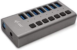 i-tec Powered USB Hub, USB 3.0 Hub with 7 Ports Dedicated Charging with On/Off Switches - USB 3.0 Hub with External Power Supply 36W i-tec Powered USB Hub, USB 3.0 Hub with 7 Ports Dedicated Charging with On/Off Switches - USB 3.0 Hub with External Power Supply 36W
