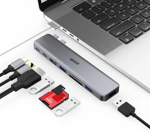 BHHB M81 USB C Hub, Adapter for MacBook Pro Air 8-in-2 for MacBook Accessories with 4K HDMI, PD 100W 40Gbps Thunderbolt, USB-C, USB 3.0, USB 2.0, SD and TF Card Slot for M3 M2 M1 2024 2023 2022 2021 BHHB M81 USB C Hub, Adapter for MacBook Pro Air 8-in-2 for MacBook Accessories with 4K HDMI, PD 100W 40Gbps Thunderbolt, USB-C, USB 3.0, USB 2.0, SD and TF Card Slot for M3 M2 M1 2024 2023 2022 2021