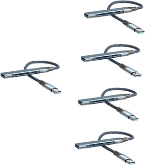 Mikikit 5pcs Port USB Hub Splitter USB Expander for Laptop Multiple Ports for Home Office Use Mikikit 5pcs Port USB Hub Splitter USB Expander for Laptop Multiple Ports for Home Office Use