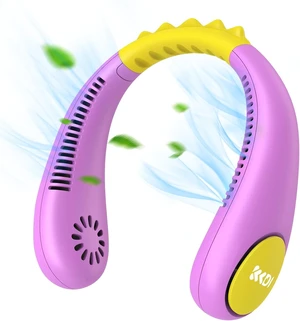 Kkdi Kids Neck Fan, Portable Bladeless Fan for Kid 4-14Y Girls & Boys, 2600mAh USB Personal Mini Fan Cooling Fan Kkdi Kids Neck Fan, Portable Bladeless Fan for Kid 4-14Y Girls & Boys, 2600mAh USB Personal Mini Fan Cooling Fan