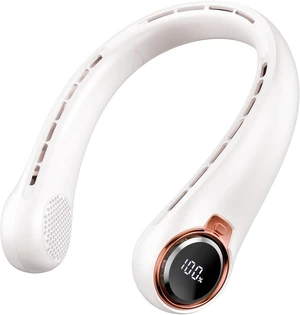 BNBZ Portable Neck Fan with 6000mAh USB, Ultra-Light Bladeless Neck Fan LED Display, 360° Cooling Wearable Fan, 4 Speeds (Champagne) BNBZ Portable Neck Fan with 6000mAh USB, Ultra-Light Bladeless Neck Fan LED Display, 360° Cooling Wearable Fan, 4 Speeds (Champagne)