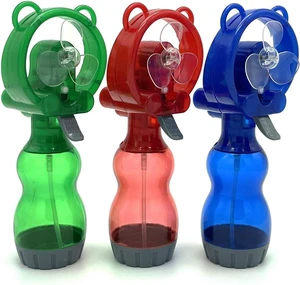 Water Misting Fan Portable Handheld Spray Fans Battery Operated for Outdoor Cooling- Set of 3 (Blue/Green/Red) Water Misting Fan Portable Handheld Spray Fans Battery Operated for Outdoor Cooling- Set of 3 (Blue/Green/Red)