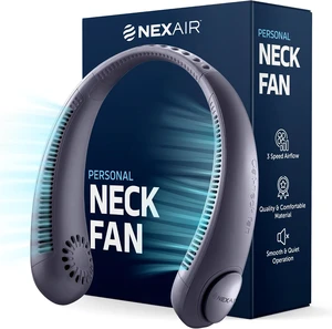 NEXAIR Portable Neck Fan - 3 Speed Rechargeable Bladeless Neck Fan, Adjustable Personal Blue Neck Fan For Women & Men Modern Design, Great Cooling Fan For Travel, Outdoors & Sports NEXAIR Portable Neck Fan - 3 Speed Rechargeable Bladeless Neck Fan, Adjustable Personal Blue Neck Fan For Women & Men Modern Design, Great Cooling Fan For Travel, Outdoors & Sports