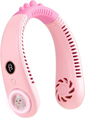 Neck Fan for Kids,Bladeless Portable Fan Rechargeable for 4-14Y Girls & Boys, 2400mAh USB Personal Cooling Mini Fan Rechargeable for Travel/Disney/Camping, 3 Speeds, Summer Essentials(Pink) Neck Fan for Kids,Bladeless Portable Fan Rechargeable for 4-14Y Girls & Boys, 2400mAh USB Personal Cooling Mini Fan Rechargeable for Travel/Disney/Camping, 3 Speeds, Summer Essentials(Pink)