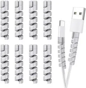 Cable Protector for Phone Pad Notebook Silicone Cord Protector 12 PCS Charger Protectors - Cable Cord Saver for Headphone Laptop Cellphone Cable Accessories (Grey) Cable Protector for Phone Pad Notebook Silicone Cord Protector 12 PCS Charger Protectors - Cable Cord Saver for Headphone Laptop Cellphone Cable Accessories (Grey)