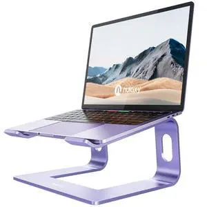 Full Aluminum Laptop Stand, Stable Support to 22 lbs, Purple Full Aluminum Laptop Stand, Stable Support to 22 lbs, Purple