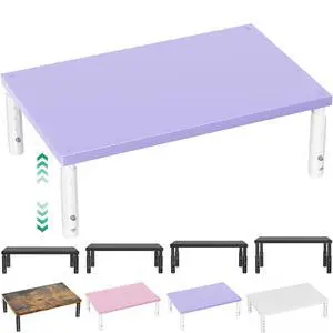 Desk Organizers and Accessories, Adjustable Computer Monitor Stand Riser, Laptop Stand, Office Desk Accessories & Workspace Organizers for Women, Purple Wood Desk Organizers and Accessories, Adjustable Computer Monitor Stand Riser, Laptop Stand, Office Desk Accessories & Workspace Organizers for Women, Purple Wood