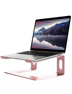 Laptop Stand for Desk, Aluminum Computer Riser, Ergonomic Notebook Holder, Detachable Metal Laptops Elevator, PC Cooling Mount Support 10 to 15.6 Inches Notebook, Pink Laptop Stand for Desk, Aluminum Computer Riser, Ergonomic Notebook Holder, Detachable Metal Laptops Elevator, PC Cooling Mount Support 10 to 15.6 Inches Notebook, Pink