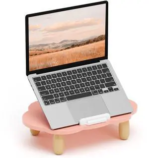 Adjustable Wood Laptop Stand, Ergonomic Height Angles Computer Stand, Cloud-Shaped Holder Riser Notebook Stand for Desk Compatible with Air, Pro, Dell, HP, Lenovo More 10-17.3" Laptops, Pink Adjustable Wood Laptop Stand, Ergonomic Height Angles Computer Stand, Cloud-Shaped Holder Riser Notebook Stand for Desk Compatible with Air, Pro, Dell, HP, Lenovo More 10-17.3" Laptops, Pink