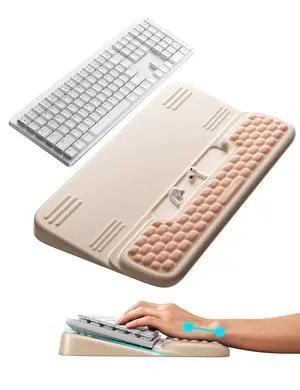Keyboard Stand with Wrist Rest, Gaming Wrist Support Pad, Ergonomic Hand Rest Arm Soft Memory Foam for Palm Typing Comfort, Tilt Keyboard Riser Holder Lift Computer Desk Accessory Office Home Keyboard Stand with Wrist Rest, Gaming Wrist Support Pad, Ergonomic Hand Rest Arm Soft Memory Foam for Palm Typing Comfort, Tilt Keyboard Riser Holder Lift Computer Desk Accessory Office Home