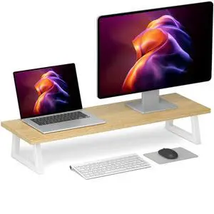31.5 inch Dual Monitor Stand Riser, Laptop/TV Stand, Desk Organizer 31.5 inch Dual Monitor Stand Riser, Laptop/TV Stand, Desk Organizer