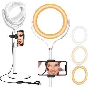Zoom Lighting for Computer, 8 inch Ring Light with Stand for Desk Zoom Lighting for Computer, 8 inch Ring Light with Stand for Desk