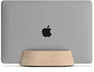 Vertical Laptop Stand in Maple Wood, Upright Adjustable Holder and Dock, Laptop Vertical Stand Fits MacBook Pro and Other Laptops .5" to 1.5", Clamshell Compatible Vertical Laptop Stand in Maple Wood, Upright Adjustable Holder and Dock, Laptop Vertical Stand Fits MacBook Pro and Other Laptops .5" to 1.5", Clamshell Compatible