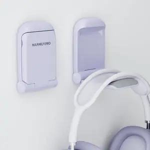 Headphone Stand, Headset Stand Foldable Sticky, Headphone Holder Hook Mount with Non-Slip Silicone, Adhesive Earphone Desk Hanger Clip Space-Saving for Airpods Max, All Earphones- Purple Headphone Stand, Headset Stand Foldable Sticky, Headphone Holder Hook Mount with Non-Slip Silicone, Adhesive Earphone Desk Hanger Clip Space-Saving for Airpods Max, All Earphones- Purple