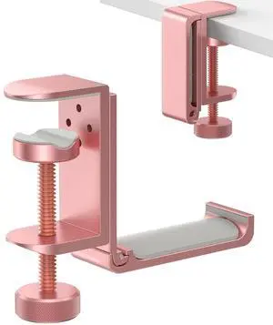 Foldable Headphone Stand and Hook Aluminum Headset Holder Clamp Mount Under Desk, Universal Fit for Gaming Headphones, Space-Saving Hanger Organizer Foldable Headphone Stand and Hook Aluminum Headset Holder Clamp Mount Under Desk, Universal Fit for Gaming Headphones, Space-Saving Hanger Organizer