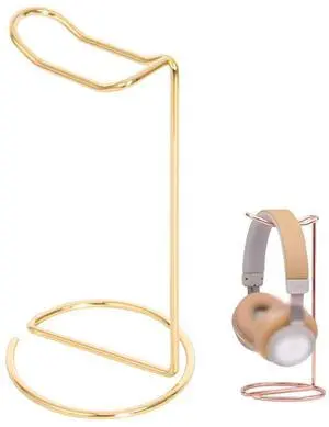 Metal Headphone Stand Headset Bracket Holder,Iron Earphone Display Rack Hanger for Gaming Room Working Table (Gold) Metal Headphone Stand Headset Bracket Holder,Iron Earphone Display Rack Hanger for Gaming Room Working Table (Gold)