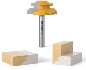 45 Degree Lock Miter Router Bit 1/4" Shank Cutting Height: 1/2" 45 Degree Lock Miter Router Bit 1/4" Shank Cutting Height: 1/2"