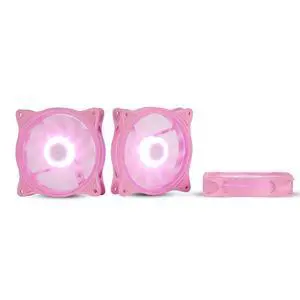 120mm Pink LED Quiet 12V PC Computer Gaming Cooling Fan with Triple-Light Loop for PC/CPU/Case Cooling (3-Pack) 120mm Pink LED Quiet 12V PC Computer Gaming Cooling Fan with Triple-Light Loop for PC/CPU/Case Cooling (3-Pack)