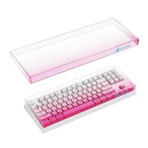 KC03 Acrylic Clear Transparent Keyboard Cover(13.9 * 5 * 0.9 inch) with Dustproof Waterproof Anti-hit Anti-cat Protective Case for Standard 87Key Mechanical Gaming Keyboard Pink KC03 Acrylic Clear Transparent Keyboard Cover(13.9 * 5 * 0.9 inch) with Dustproof Waterproof Anti-hit Anti-cat Protective Case for Standard 87Key Mechanical Gaming Keyboard Pink