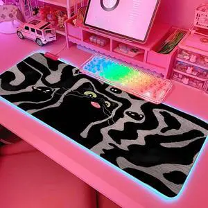 Pink RGB Gaming Mouse Pad 31.5x12 Inch PC XL Large Extended Glowing Led Light Up Desk Pad Non-Slip Rubber Base Computer Cute Mousepad Mat Desk Accessories Gaming Setup Wavy Cat Pink RGB Gaming Mouse Pad 31.5x12 Inch PC XL Large Extended Glowing Led Light Up Desk Pad Non-Slip Rubber Base Computer Cute Mousepad Mat Desk Accessories Gaming Setup Wavy Cat