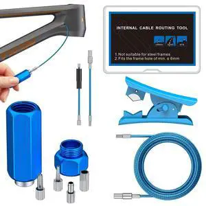 Bike Internal Cable Routing Tool Kit with Hydraulic Hose Cutter, Compatible with 4-5.5mm Cable Housing, Hydraulic Hoses, Di2 E-Tubes & SD300 Cables, Bicycle Internal Cable Routing Tool Kit Bike Internal Cable Routing Tool Kit with Hydraulic Hose Cutter, Compatible with 4-5.5mm Cable Housing, Hydraulic Hoses, Di2 E-Tubes & SD300 Cables, Bicycle Internal Cable Routing Tool Kit