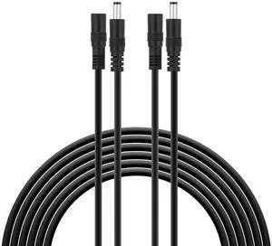 2-Pack 10FT DC Power Extension Cable, 20AWG 5.5mm x 2.1mm Male to Female, 12V Power Cord for CCTV Security Cameras, IP Cameras, LED Strips, Routers, Printers, Audio Equipment by SIM&NAT 2-Pack 10FT DC Power Extension Cable, 20AWG 5.5mm x 2.1mm Male to Female, 12V Power Cord for CCTV Security Cameras, IP Cameras, LED Strips, Routers, Printers, Audio Equipment by SIM&NAT