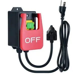 110V Single Phase On/Off Switch, Ortis Router Table Switch with Large Stop Sign Paddle Easy Contact for Quick Power Off for Table Saws and Other Electrical Equipment 110V Single Phase On/Off Switch, Ortis Router Table Switch with Large Stop Sign Paddle Easy Contact for Quick Power Off for Table Saws and Other Electrical Equipment
