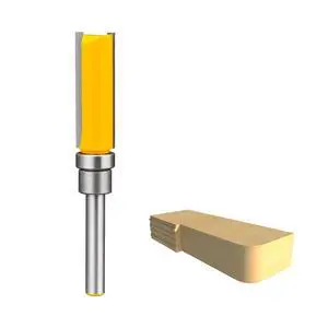 Pattern Flush Trim Router Bit 1/4 Inch Shank, Top Bearing Flush Cut Trim Router Bit for Woodworking, Cutting Diameter: 1-1/2", Cutting Length: 1-1/2" Pattern Flush Trim Router Bit 1/4 Inch Shank, Top Bearing Flush Cut Trim Router Bit for Woodworking, Cutting Diameter: 1-1/2", Cutting Length: 1-1/2"