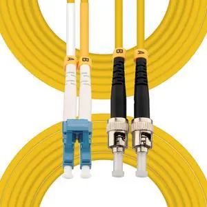 16FT ST to LC Fiber Patch Cable OS1 Single Mode Duplex Fiber Jumper 16FT ST to LC Fiber Patch Cable OS1 Single Mode Duplex Fiber Jumper