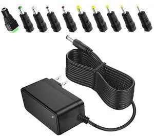 10FT 12V 1A Power Supply Adapter AC100-240V to DC12V 1000mA Power Adapter 10FT for LED Strip Light, Camera, Router, etc. 10FT 12V 1A Power Supply Adapter AC100-240V to DC12V 1000mA Power Adapter 10FT for LED Strip Light, Camera, Router, etc.