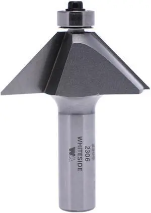 2306 45 Degree Chamfer Router Bit: 45 Degree Angle, 1-1/16 Inch Cutting Length, 3/4 Inch Cutting Height, 1/2 Inch Shank,2 Inch Large Diameter 2306 45 Degree Chamfer Router Bit: 45 Degree Angle, 1-1/16 Inch Cutting Length, 3/4 Inch Cutting Height, 1/2 Inch Shank,2 Inch Large Diameter