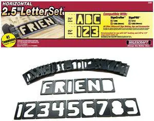 2201 Horizontal Character Template Set 2.5in (41 piece) Router Template set for Sign Making 2201 Horizontal Character Template Set 2.5in (41 piece) Router Template set for Sign Making