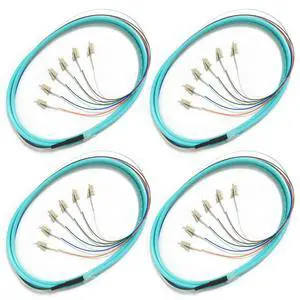 4Pack LC UPC 6 Fibers Multimode Bunch OM3 50/125 LC-UPC Fiber Pigtail, 1.5m (5ft) 4Pack LC UPC 6 Fibers Multimode Bunch OM3 50/125 LC-UPC Fiber Pigtail, 1.5m (5ft)