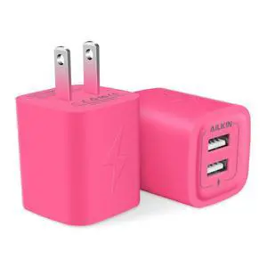 Wall Charger, AILKIN USB Plug Fast Charging Block Power Adapter Cube 2 Port Wall Charger, AILKIN USB Plug Fast Charging Block Power Adapter Cube 2 Port
