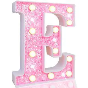 LED Marquee Letter Lights, Light Up Pink Letters Glitter Alphabet Letter Sign Battery Powered for Night Light Birthday Party Wedding Girls Gifts Home Bar Christmas Decoration, Pink E LED Marquee Letter Lights, Light Up Pink Letters Glitter Alphabet Letter Sign Battery Powered for Night Light Birthday Party Wedding Girls Gifts Home Bar Christmas Decoration, Pink E