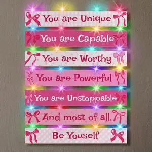 Girls Room Decor for Teen Girls Butterfly Wall Decor with LED Lights Motivational Wall Art Wooden Hanging Sign Aesthetic Wall Decor for Kids Bedroom Playroom & Nursery, Rose Pink Bowknot Girls Room Decor for Teen Girls Butterfly Wall Decor with LED Lights Motivational Wall Art Wooden Hanging Sign Aesthetic Wall Decor for Kids Bedroom Playroom & Nursery, Rose Pink Bowknot
