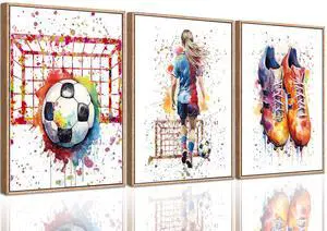 3Pcs Girl Graffiti Soccer Canvas Wall Art Colorful Sneakers Posters Prints Wall Decor Pictures Sports Theme Football Painting for Bedroom Girls Room Teen Kids Playroom Artwork Home Decoration Unframed 3Pcs Girl Graffiti Soccer Canvas Wall Art Colorful Sneakers Posters Prints Wall Decor Pictures Sports Theme Football Painting for Bedroom Girls Room Teen Kids Playroom Artwork Home Decoration Unframed