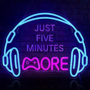 Gaming Neon Sign LED Headset Gamer Neon Light Headphone Lightup Game Signs Gaming Neon Sign LED Headset Gamer Neon Light Headphone Lightup Game Signs