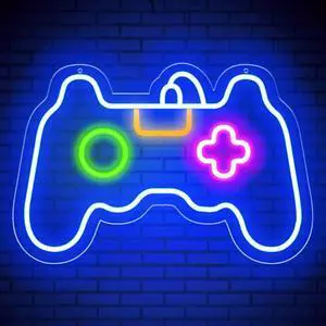 Game Neon Sign for Gamer Room Decor, Led Dimmable Neon Signs Wall Decorations for Living Room Bedroom Gamepad Controller Shape Lights Game Room Decor, Best Gamer Gifts for Boys, Kids Game Neon Sign for Gamer Room Decor, Led Dimmable Neon Signs Wall Decorations for Living Room Bedroom Gamepad Controller Shape Lights Game Room Decor, Best Gamer Gifts for Boys, Kids