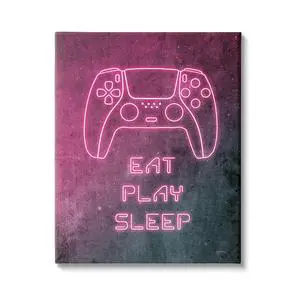 'Eat Play Sleep Pink Gamer'| Canvas Art 'Eat Play Sleep Pink Gamer'| Canvas Art