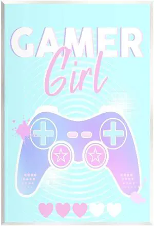 Gamer Girl Pastel Controller, 13 x 19 Inch Mounted Print on Wall Plaque Gamer Girl Pastel Controller, 13 x 19 Inch Mounted Print on Wall Plaque