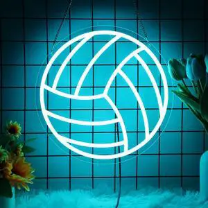 Volleyball Neon Sign for Home Decor, Bedroom, Led, Room, Gym, Sports - Men Women Wall Decor Gift Size 12'' Volleyball Neon Sign for Home Decor, Bedroom, Led, Room, Gym, Sports - Men Women Wall Decor Gift Size 12''