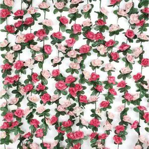 2Pcs 16.4Ft Flower Garland Artificial Rose Vines for Bedroom, Cute Fake Hanging Flower Vines Floral Garland Decorations for Wedding Party Wall Room Decor Aesthetic 2Pcs 16.4Ft Flower Garland Artificial Rose Vines for Bedroom, Cute Fake Hanging Flower Vines Floral Garland Decorations for Wedding Party Wall Room Decor Aesthetic