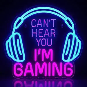 Gaming Neon Sign, Headset Lightup Game LED Neon Light for Game Zone Gaming Neon Sign, Headset Lightup Game LED Neon Light for Game Zone