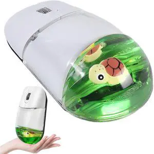 Cute Clear Aqua Design, Water Mouse with Optical Precision, Silent Clicks, Lightweight & Floating Animal Transparent Retro Style for Home Office, Great for Kids & Adult(Turtle-Green) Cute Clear Aqua Design, Water Mouse with Optical Precision, Silent Clicks, Lightweight & Floating Animal Transparent Retro Style for Home Office, Great for Kids & Adult(Turtle-Green)