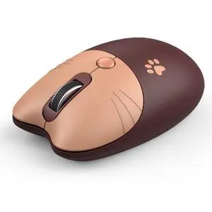 Cute Cat Wireless Mouse, 2.4GHz Wireless Silent Mouse, USB Receiver Plug and Play, 3 Adjustable DPI, Compatible with Notebook, PC, Laptop, Computer- Coffee Colorful Cute Cat Wireless Mouse, 2.4GHz Wireless Silent Mouse, USB Receiver Plug and Play, 3 Adjustable DPI, Compatible with Notebook, PC, Laptop, Computer- Coffee Colorful