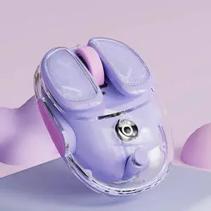 Q9 Transparent Wireless Mouse with RGB Lighting, Compact Multi-Device Bluetooth & 2.4G Computer Mouse, Rechargeable, Quiet Clicks, 4800 DPI Cute Mice for Laptop, PC, Mac, iPad - Purple Q9 Transparent Wireless Mouse with RGB Lighting, Compact Multi-Device Bluetooth & 2.4G Computer Mouse, Rechargeable, Quiet Clicks, 4800 DPI Cute Mice for Laptop, PC, Mac, iPad - Purple